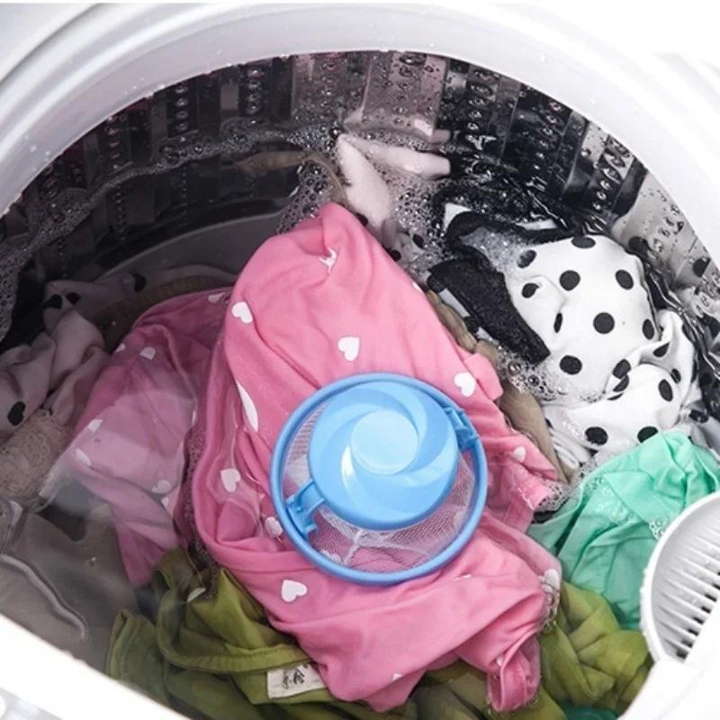 Kulatý síťovaný filtrační sáček Plovoucí styl Pračka Filtrace vlny Odstraňovač chlupů Čištění Prací koule Náhodná barva