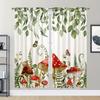 Enchanted Forest Curtains Mushroom Butterfly Vine Hd Digital Print Living Room Bedroom Study Decor Set Of 2 Made Polyester With Rod Pocket Great