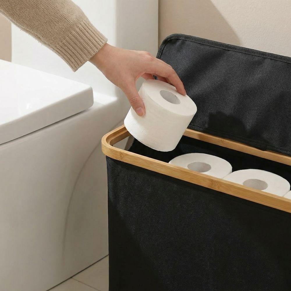 Large Capacity Toilet Paper Storage Basket Waterproof Toilet Paper Holder  for Tissues