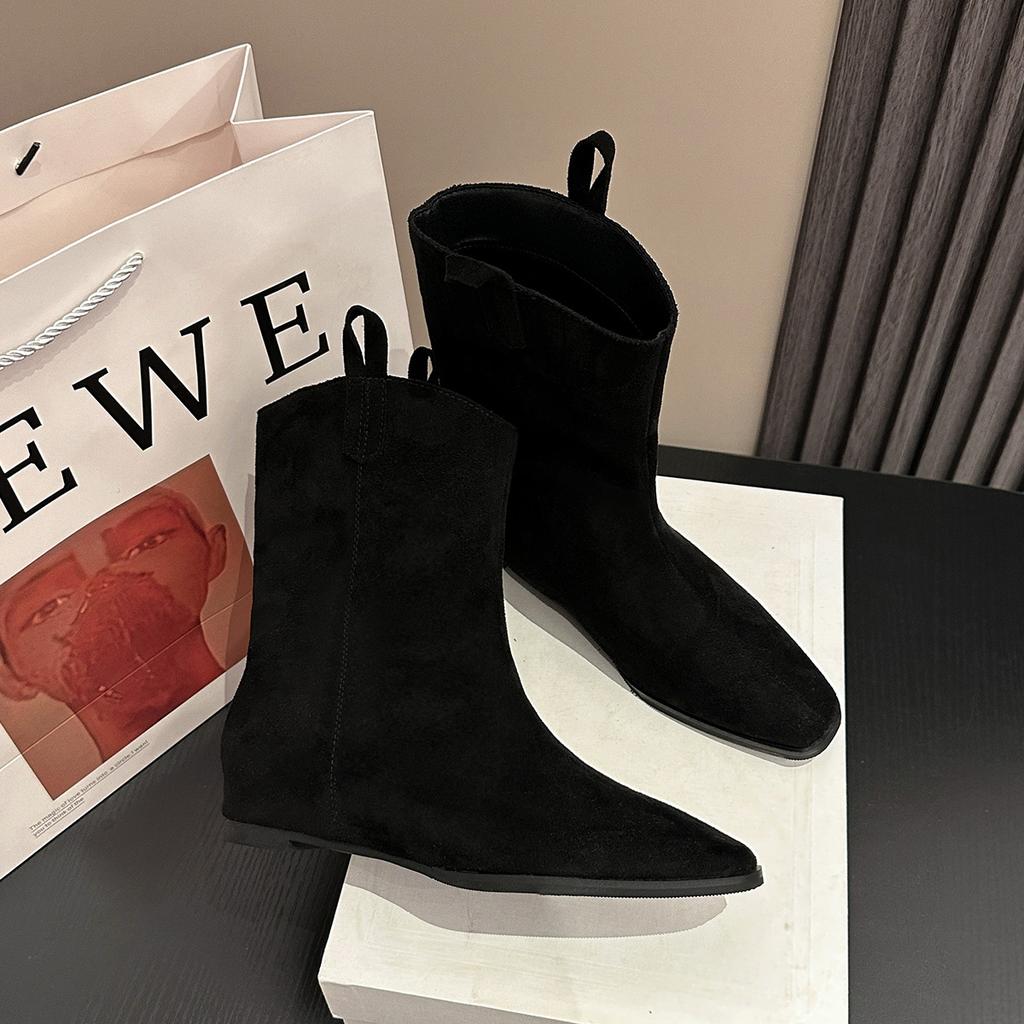 626-2 retro Korean version inner height increase western women's boots 2025 new fashion and thin versatile high-end fashion boots
