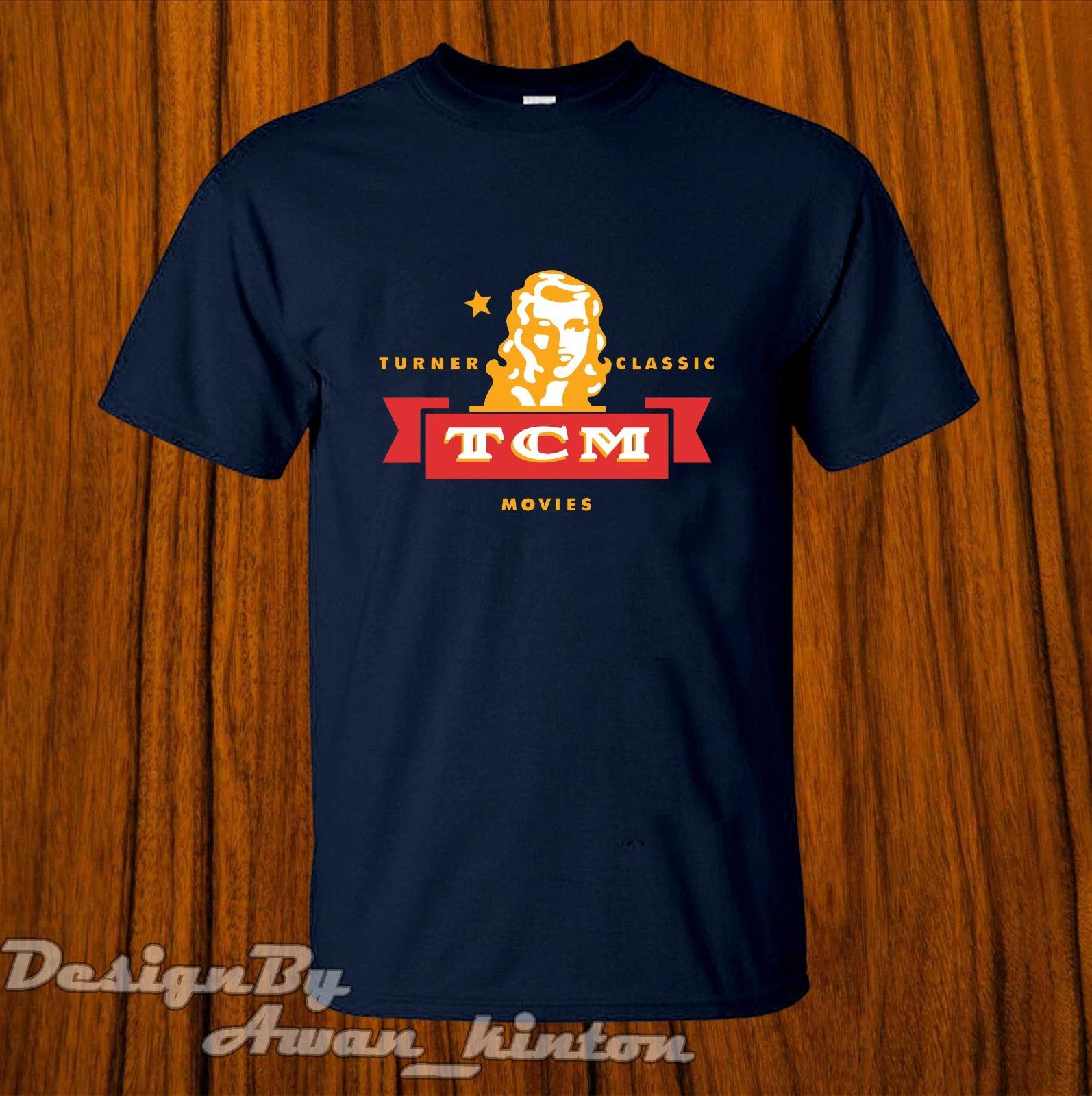 Men s and Women s T-shirts New Cotton TSHIRT Turner Classic Movie Funny TCM Logo Made In usa L