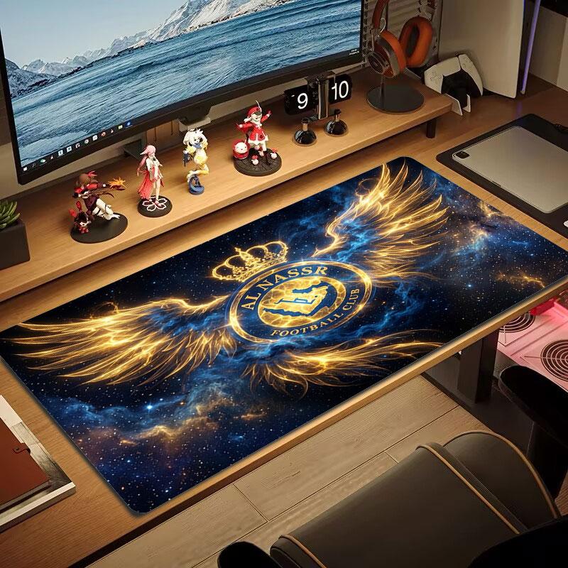 Al-Nassr Large Size Mouse Pad Large Gaming Table Cushion Non-slip Laptop Tablet Big Mousepad XXL Mat Mini PC Playmat With Lock edge