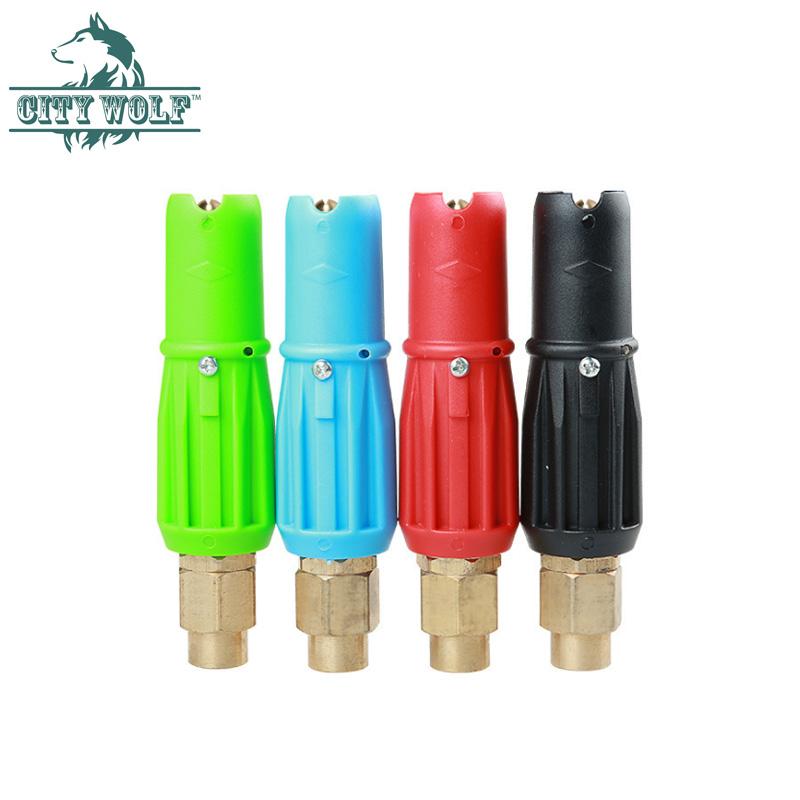 Self- High Pressure Car Washer Snow Foam Gun Nozzle Total Brass Fix Fan Shaped Spray Gun Nozzle For Car Cleaning Shop