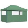 Foldable Pop Up Party Tent with 3 Side Panels Green