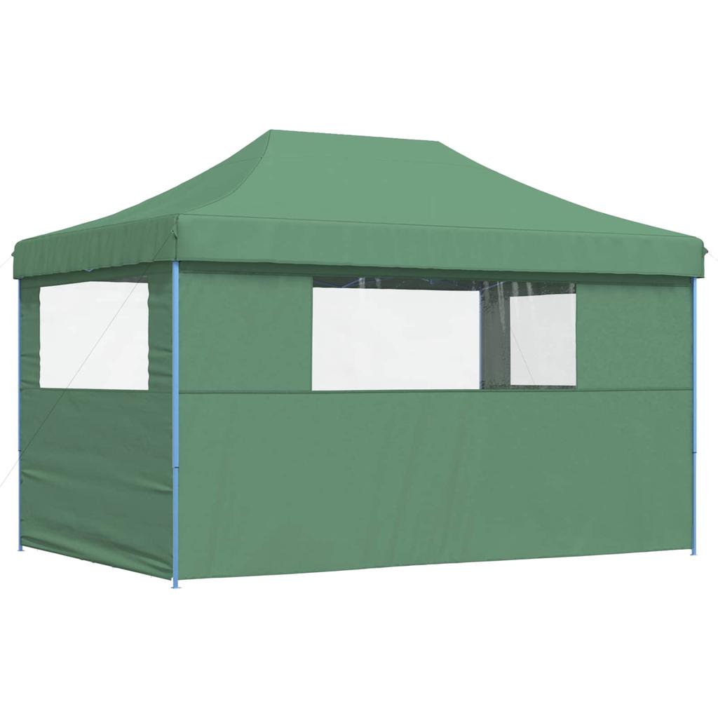 Foldable Pop Up Party Tent with 3 Side Panels Green
