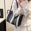 New simple vertical stripe large capacity women's shoulder bag women's casual tote bag fashion handbag
