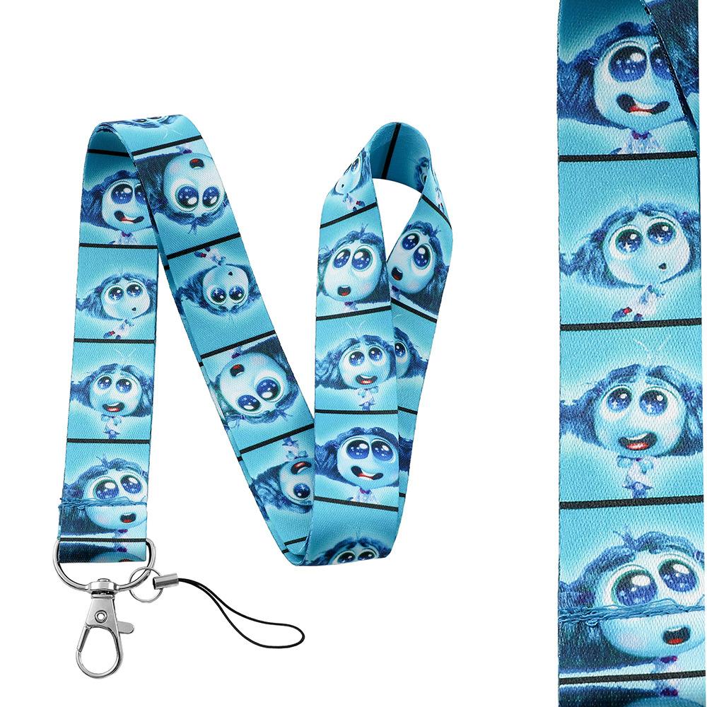 Anime Inside Out 2 Keychain Cartoon Cute Joy Sadness Anger Fear Doll Figure Keyring Schoolbag Lanyards Pendent Christmas Gift