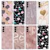 Gold Rose Love Heart Phone Case For Samsung Galaxy S24 Ultra S23 FE S22 S20 S21 5G S10 S9 Plus S10E S8 Soft Silicone Clear Cover