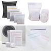 Modern Minimalist Polyester Laundry Bag Set With Colorful Zippers For Home Use