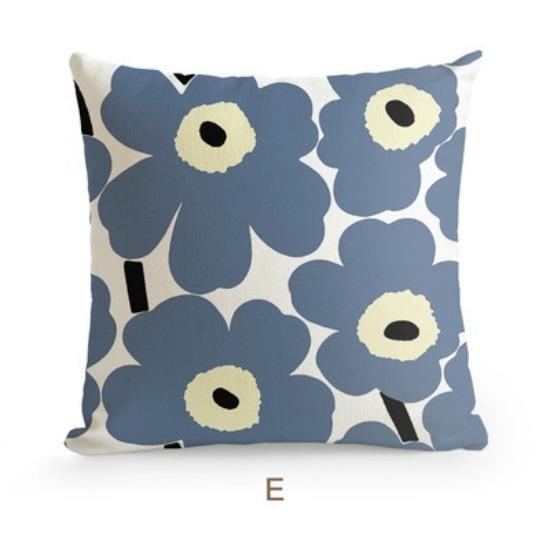 Nordisch Finnisch Sonnenblumenpflanze Blumendruck Kurzer Plüsch Kissenbezug Zuhause Sofa Kissen Kissenbezug