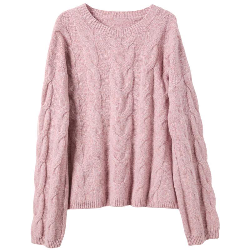 Sancai 100% Wool Retro Cable Knit Sweater
