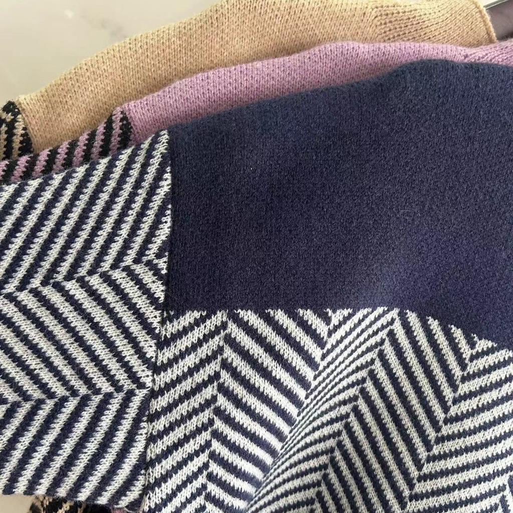 Fall/Winter Women's Semi-Turtleneck Sweater Plus Size Thickened Pullover Knitwear Design Sense Loose Knit Top Stretch Knit Jumper Outwear