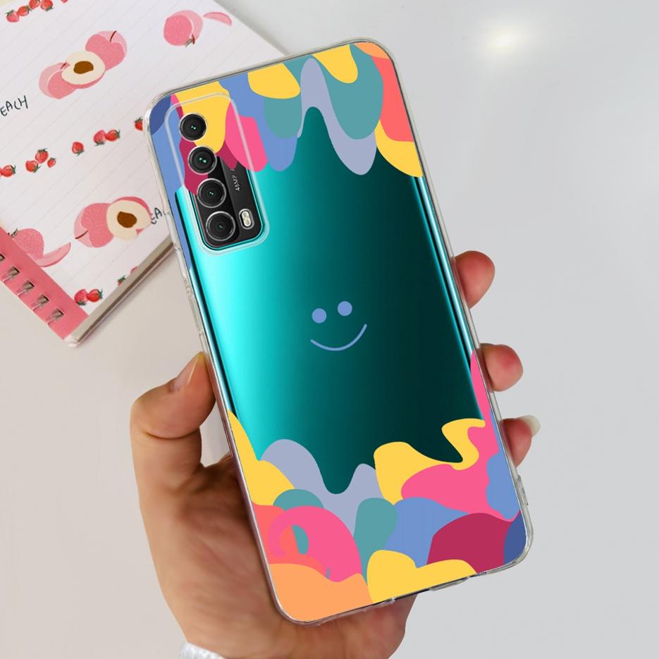 For Huawei P Smart 2021 Case PPA-LX1 PPA-LX2 New Fashion Painted Cover Soft TPU Phone Case For Huawei Y7a Psmart 2021 Coque Capa