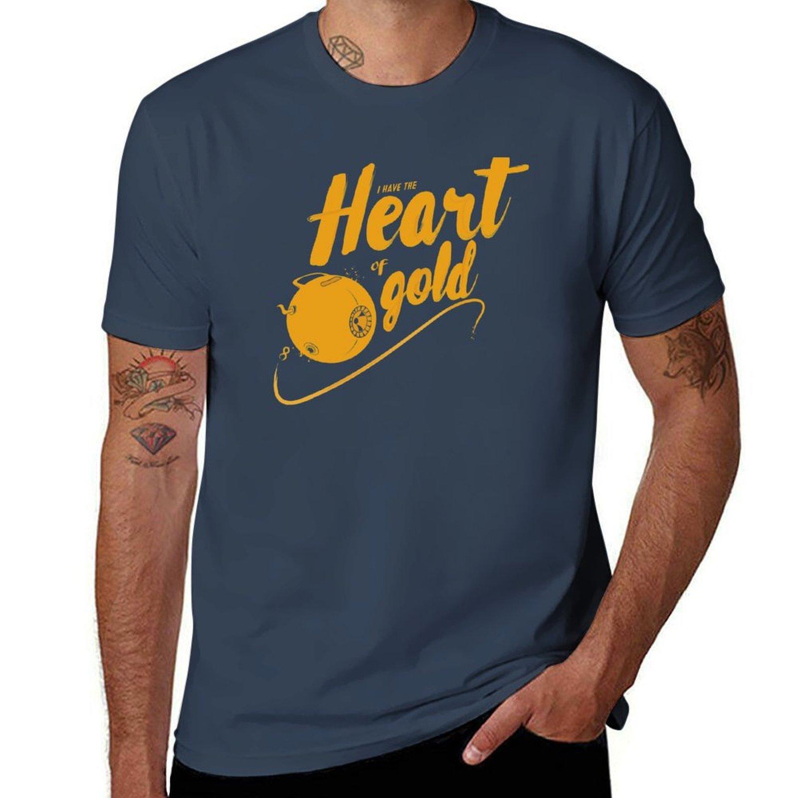 Heart Gold of TShirt Festival Casual Short Sleeve S
