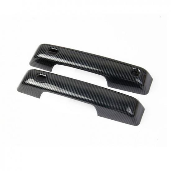Carbon Fiber Style Front Side Door Handles Trim Cover for Ford F-150 -2025