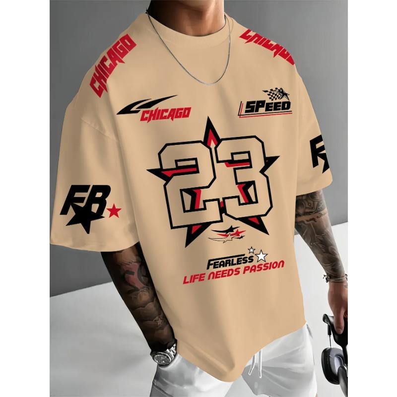 2026 Summer New Men's Sports Shirt Chicago 23 Printed Digital