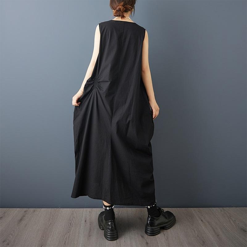 Sleeveless Plus Size Cotton Vintage New In Dresses for Women Casual Loose Long Summer Dress
