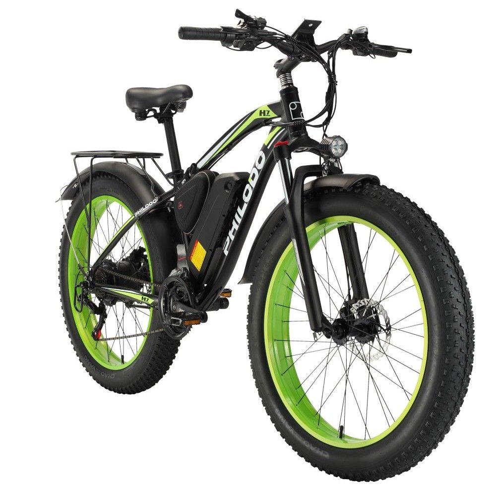 Electric bicycle PHILODO H7 Pro, 1000W motor, 48V 17.5Ah battery, top speed 45 km/h, cruising range 80km, 26x4.0 inch tires