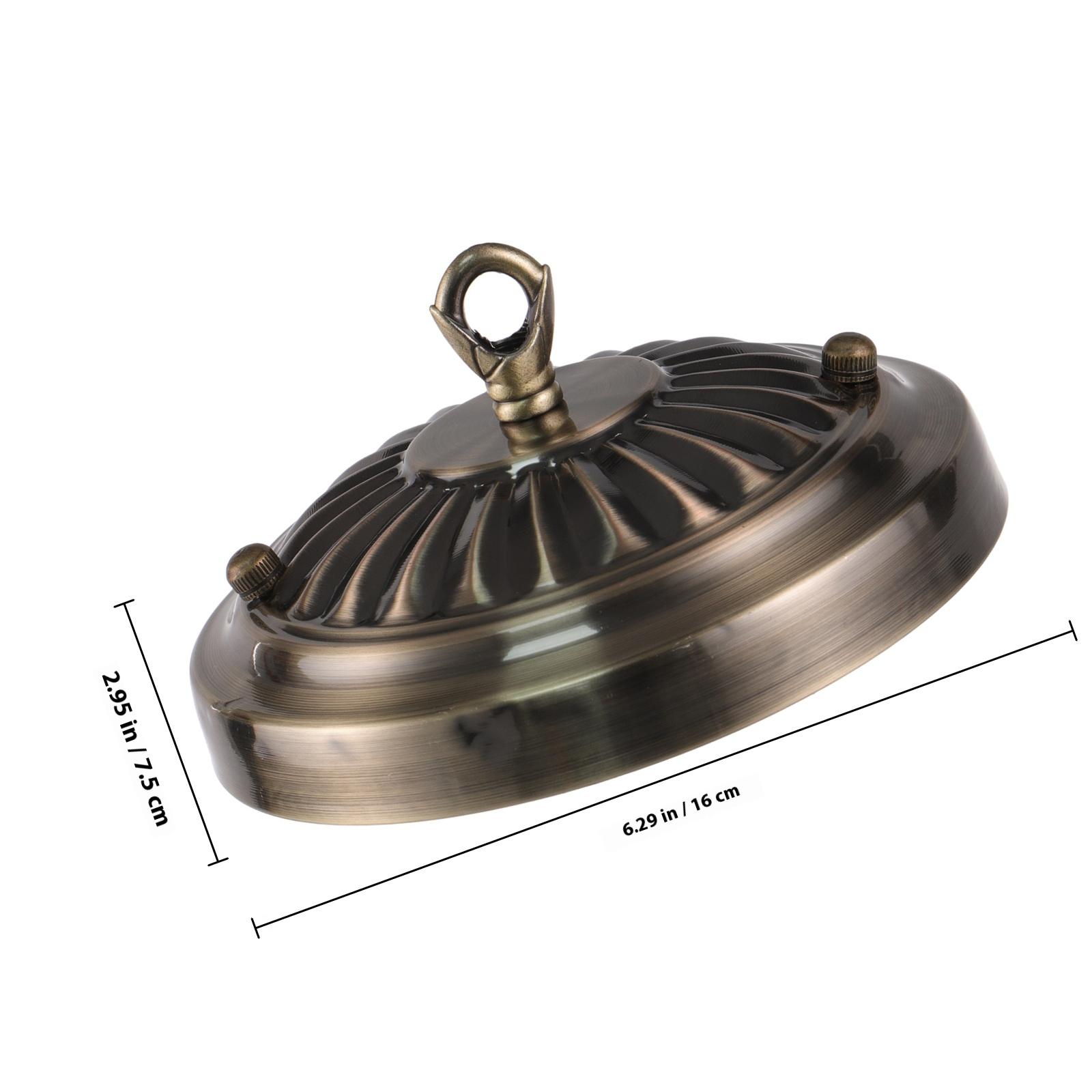 Iron Ceiling Light Canopy Plate Sturdy Durable Retro Style Ceiling Cover Plate for Pendant Lamp Chandelier Mounting Parts