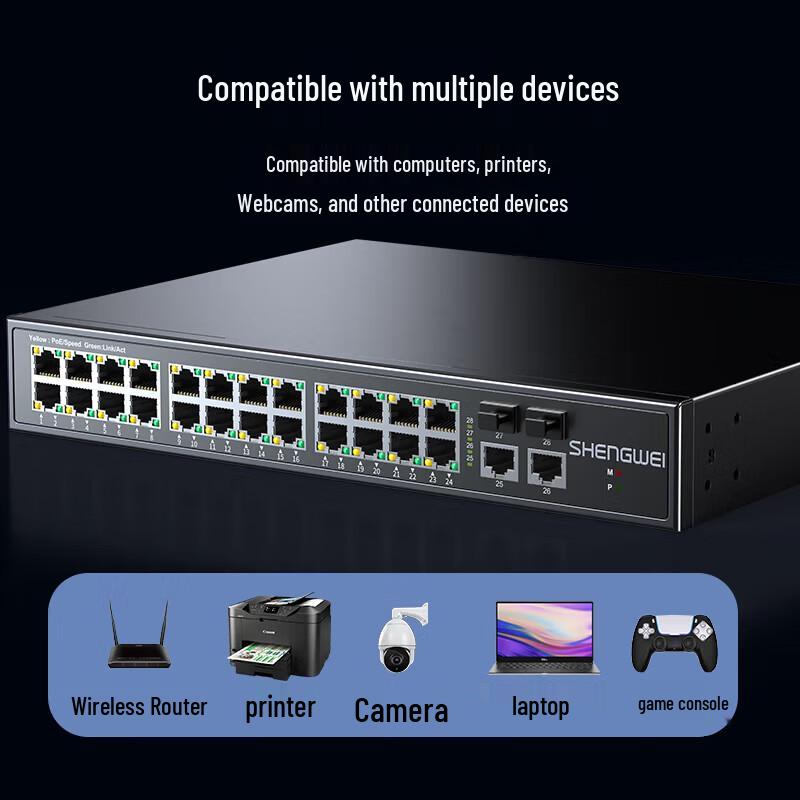Shengwei 24-Port Gigabit Web-Managed Network Switch