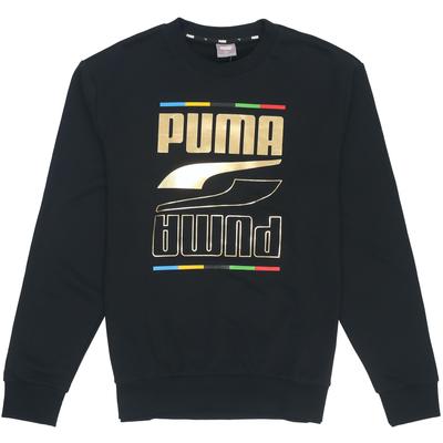 Bedrucktes Rundhals-Freizeit-Sweatshirt Herren-Oberteile Schwarz 585267-01