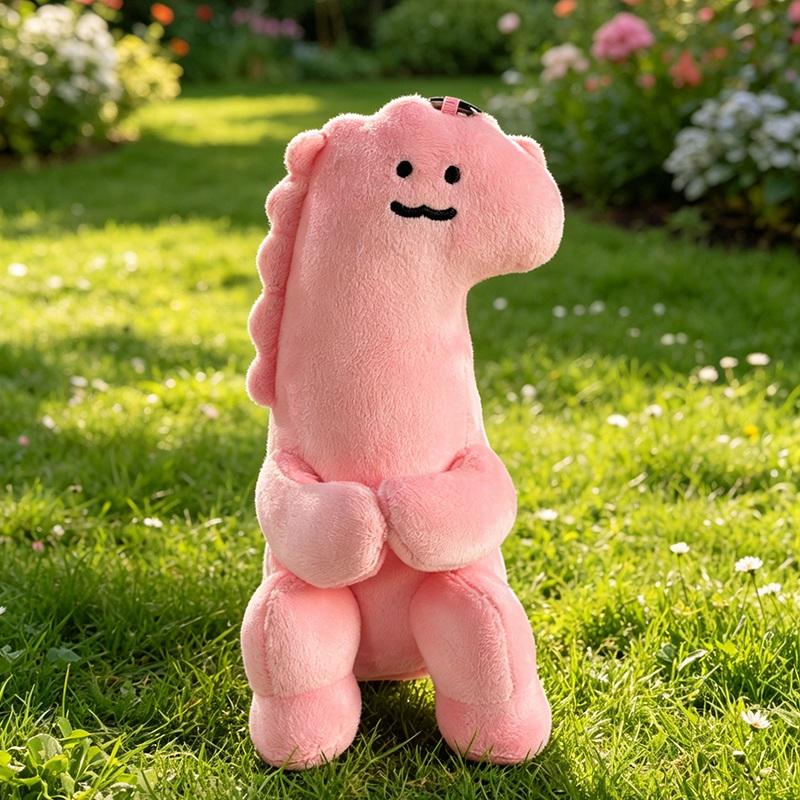 Dinosaurier Plüsch Anhänger Rosa Grün Entzückender Apfel Cooler Dino Weiche Plüschtiere Kreative Schlüsselanhänger Anhänger Für Geschenke beige