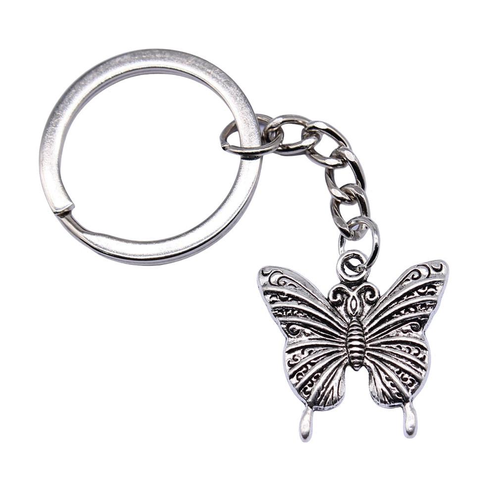 Breloc cu Charm Libelulă și Albină Pandantive Fluture Inel pentru Chei Inel de 28mm