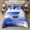 Rangers FC Design Bedding Set Custom Text 1 Duvet Cover & 2 Pillow Cases