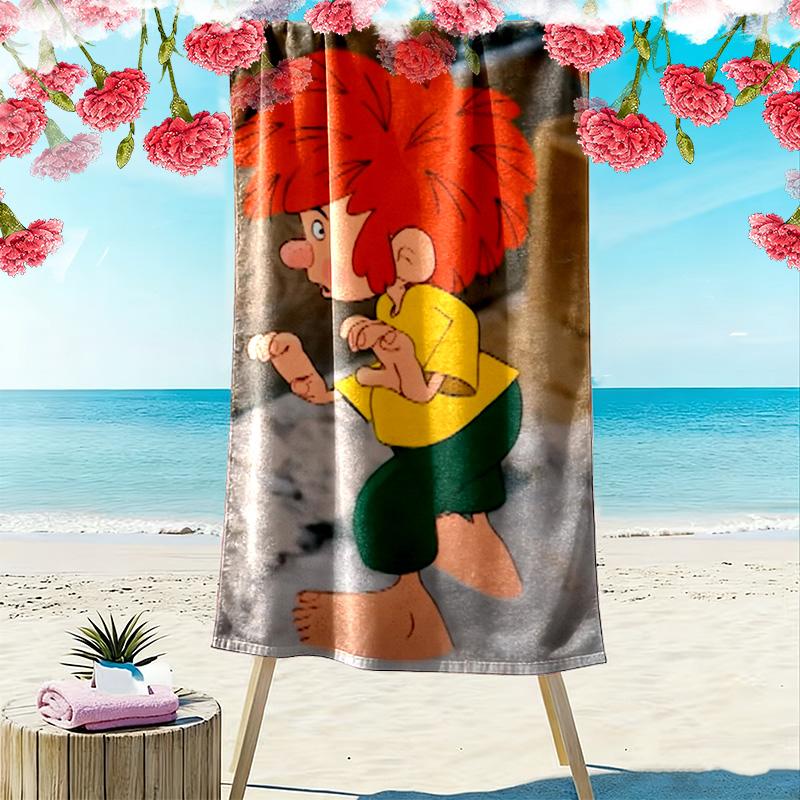 Asciugamano da Spiaggia Meister Eder Und Sein Pumuckl, Asciugamano Grande Morbido ad Asciugatura Rapida per Spiaggia Campeggio Nuoto