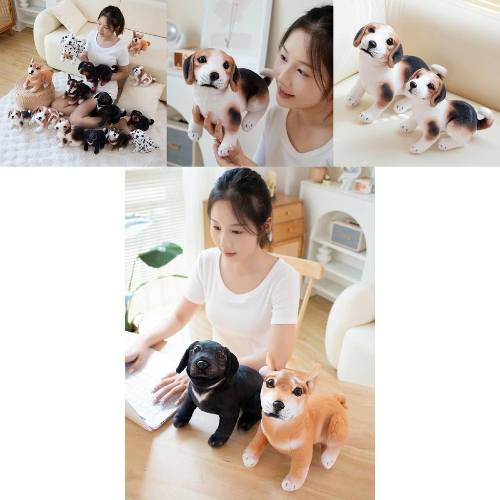 Adorable Plush Dog Toy Featuring Spotty Design Akita And Husky Soft Doll Gift For Kids