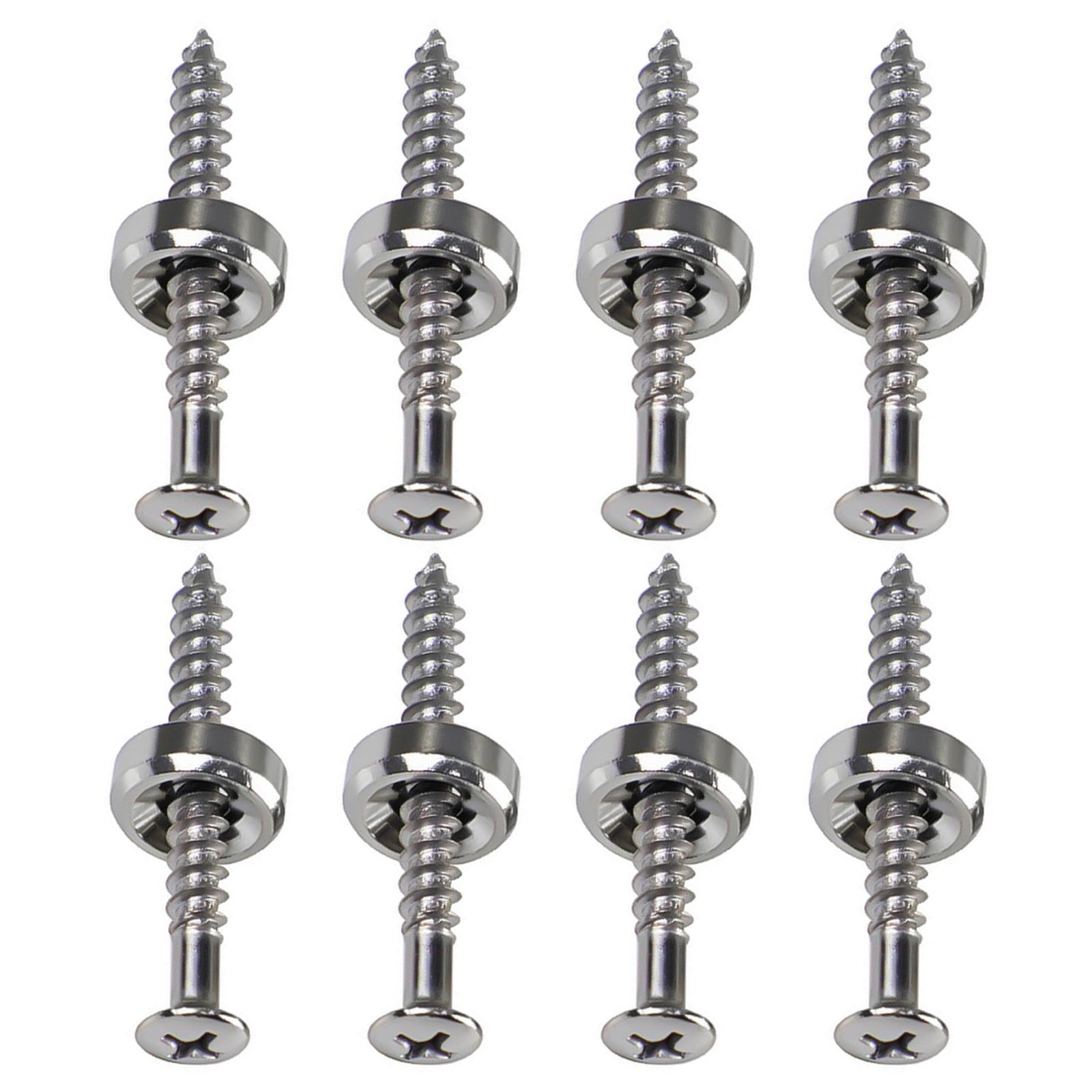 

Втулки грифа гитары, наконечники и болты для электрогитары или бас-гитары, набор из 8 шт. с крепежными винтами, часть гитары серебряный