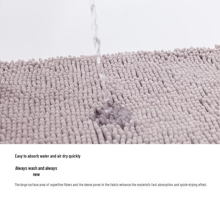 Chenille Non-slip Doormat: Water Absorbent Bathroom & Kitchen Mat