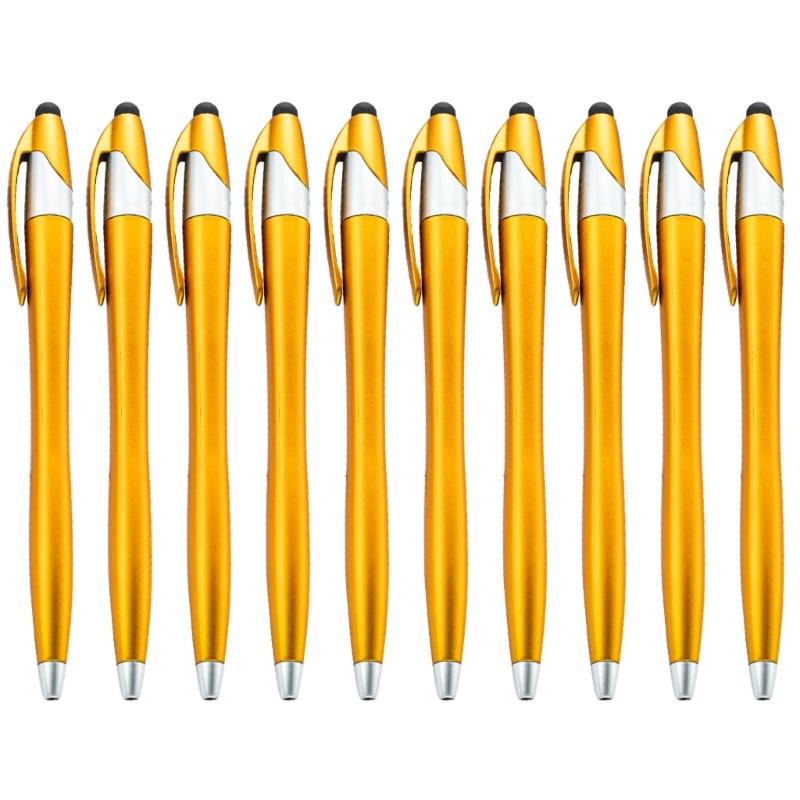 

10Pieces 2-in-1 Stylus Ballpoint Pen Retractable Ballpoint Pen Office Signing Pen Touching Screen Pen for Women Men