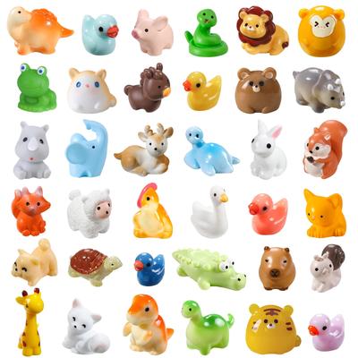 40 buc Animale Mini Rășină 40 Stiluri Animale Mici Rășină Figurine Animale Mici Mici en Gros pentru Grădină Micro Zâne Accesorii Peisaj