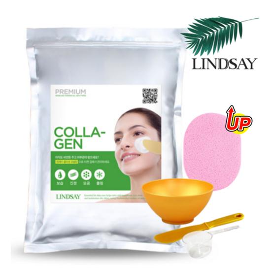 LINDSAY Collagen Modeling Mask Set 1kg + Premium Tool Kit (3pcs) + Sponge 1kg