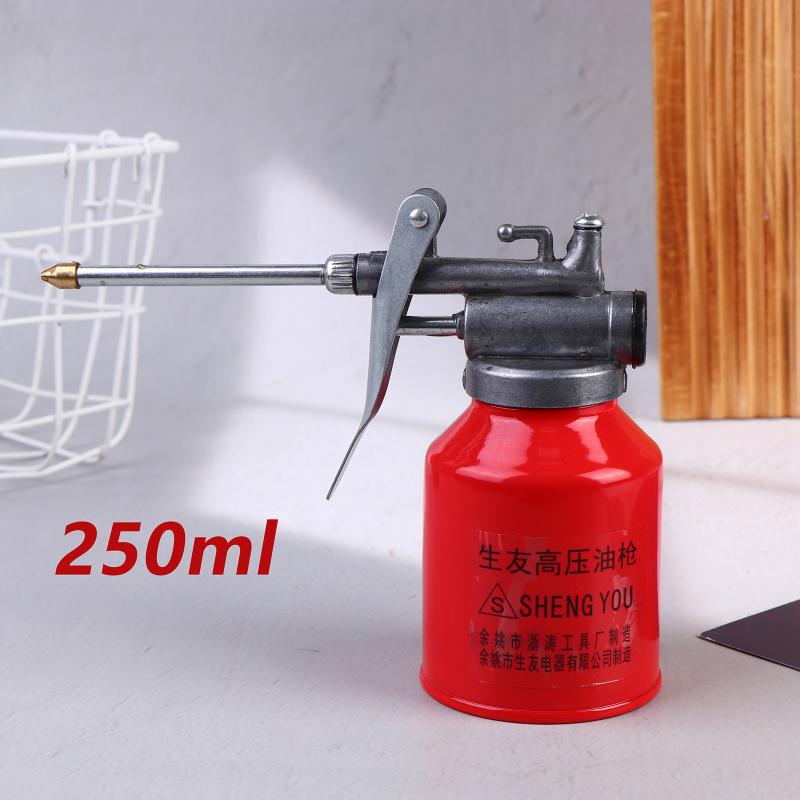 250ML Thumb Pump Oil Can Spout Manual High Pressure Oiler Pot for Workshop Car Maintenance Lubrication Tasks