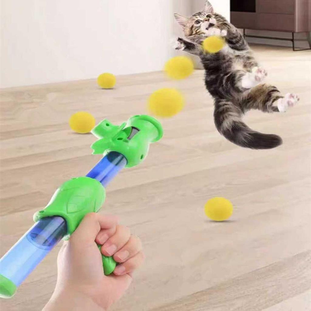 Cat Plush Ball Launcher: Self-Entertainment Toy & Stress Reliever for Kittens