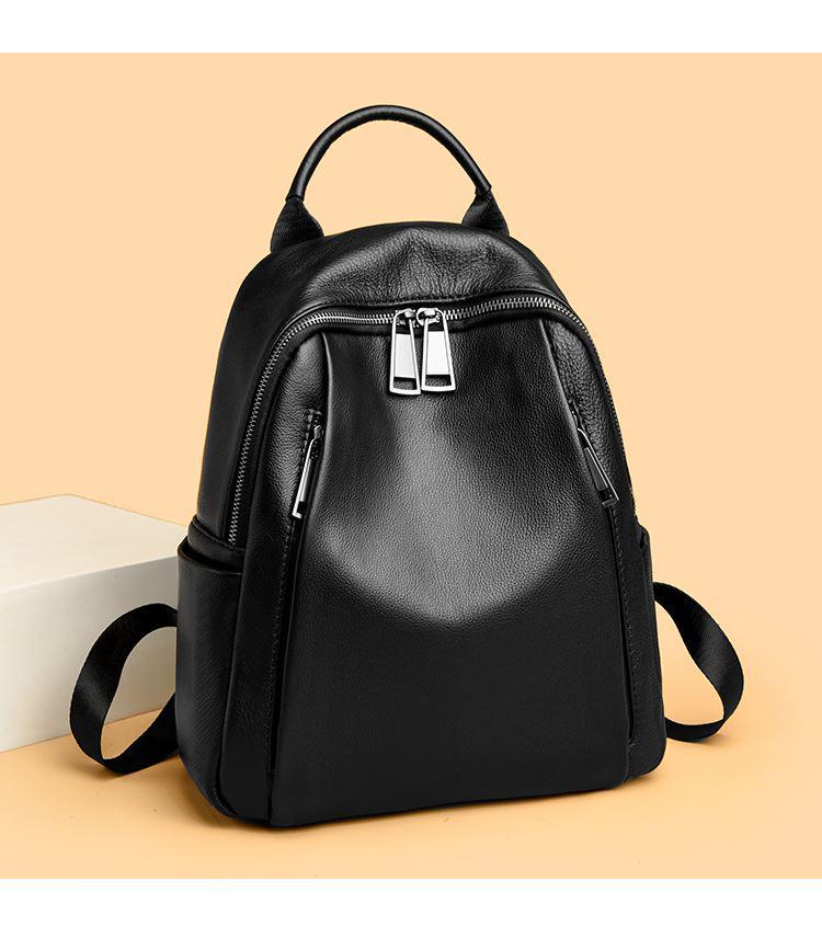 Women's Genuine Leather Large Capacity Fashion Travel Backpack