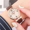 Women's Fashion Quartz Watch Creative Elegant Ladies Wristwatch Leather Strap Sparkling Rhinestone Markings Daily Wear Girl Gift