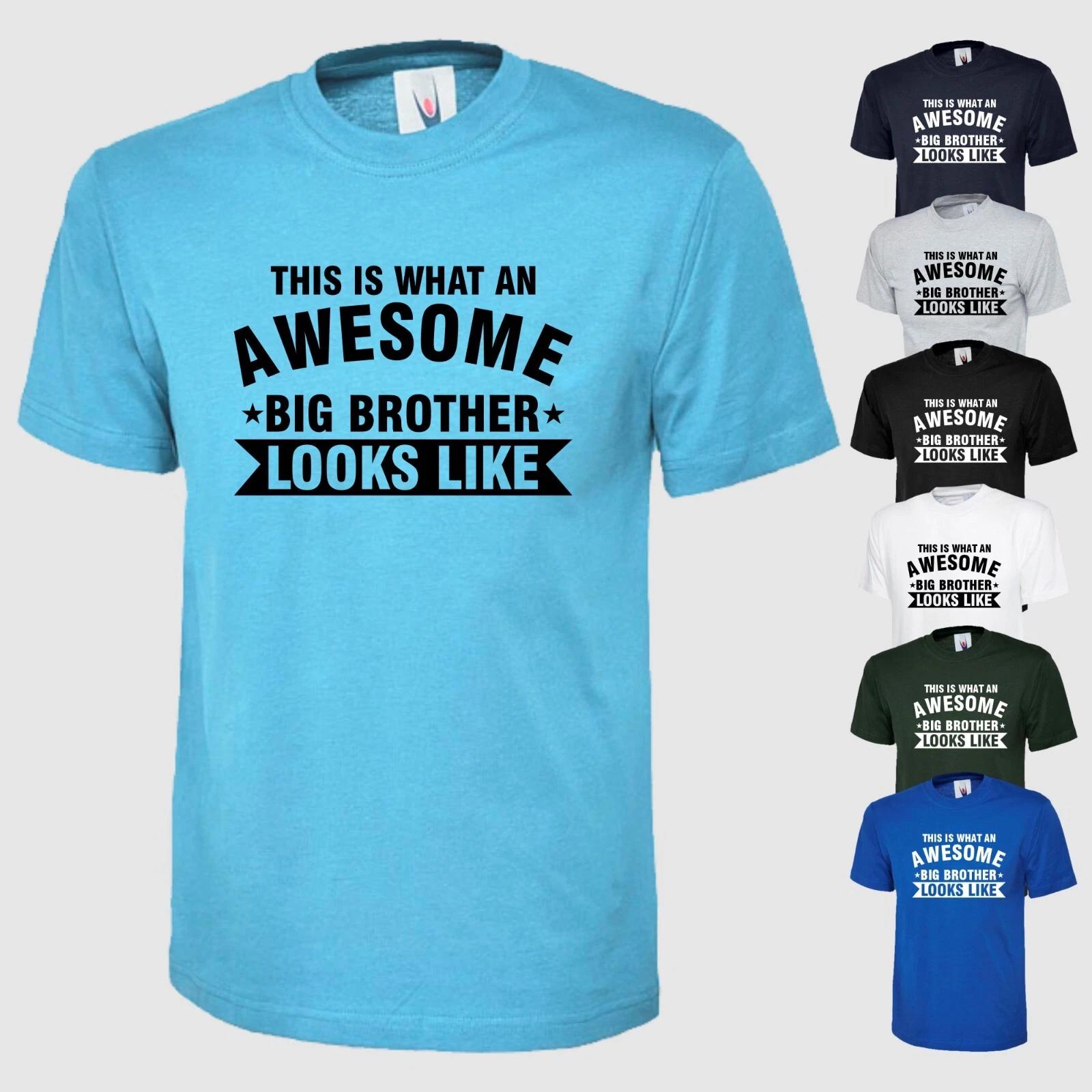 Big Brother Kids T Shirt Printed Awesome Brother Looks Like Birthday Gift T Top 4XL