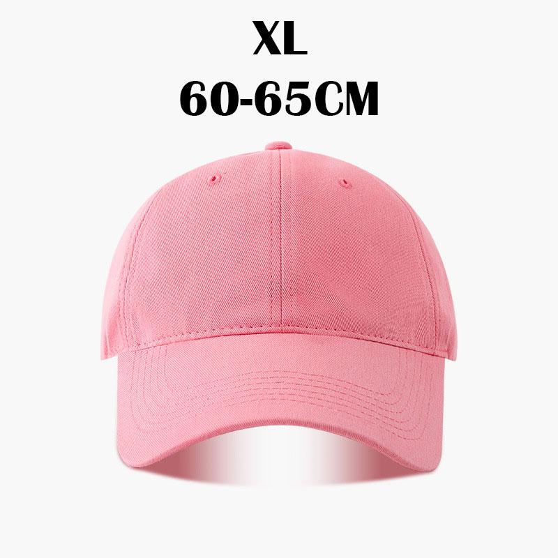 Unisex Czapka na dużą głowę 60-65cm Gładka zakrzywiona czapka z daszkiem Odporna na kurz czapka baseballowa Jednolita regulowana czapka rekreacyjna Męska Damska