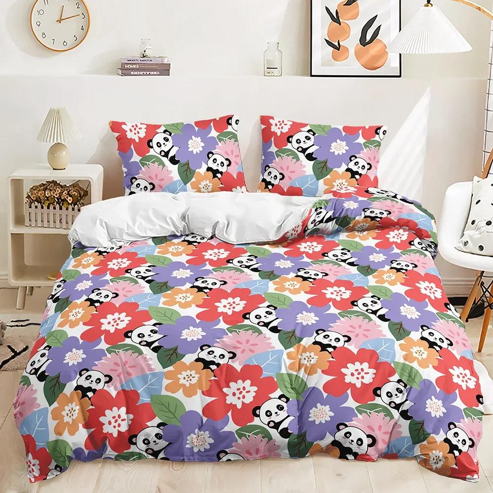 Cute Sheep Duvet Cover Set Twin King Cartoon Animal Bedding Set Polyester Rainbow Moon Comforter Cover For Kids Girl Kawaii Room