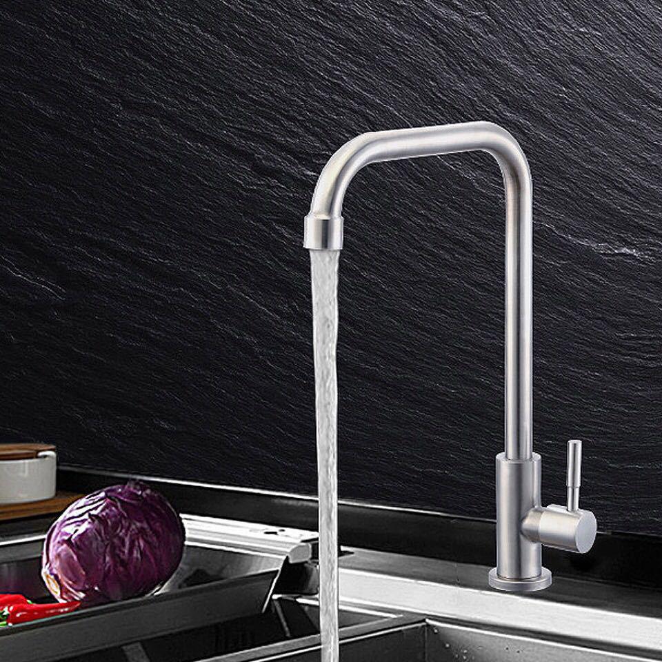 304 Stainless Steel Universal Rotating Faucet for Sink or Basin