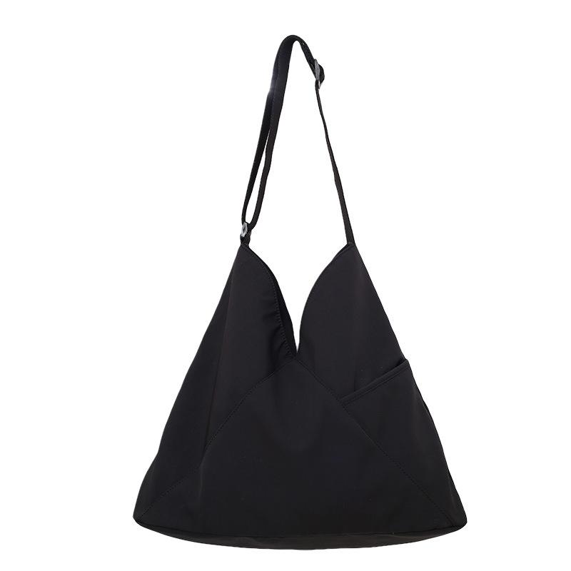 

Large-capacity simple canvas bag women s bag autumn new Harajuku niche design shoulder messenger bag 46*13*38 чёрный
