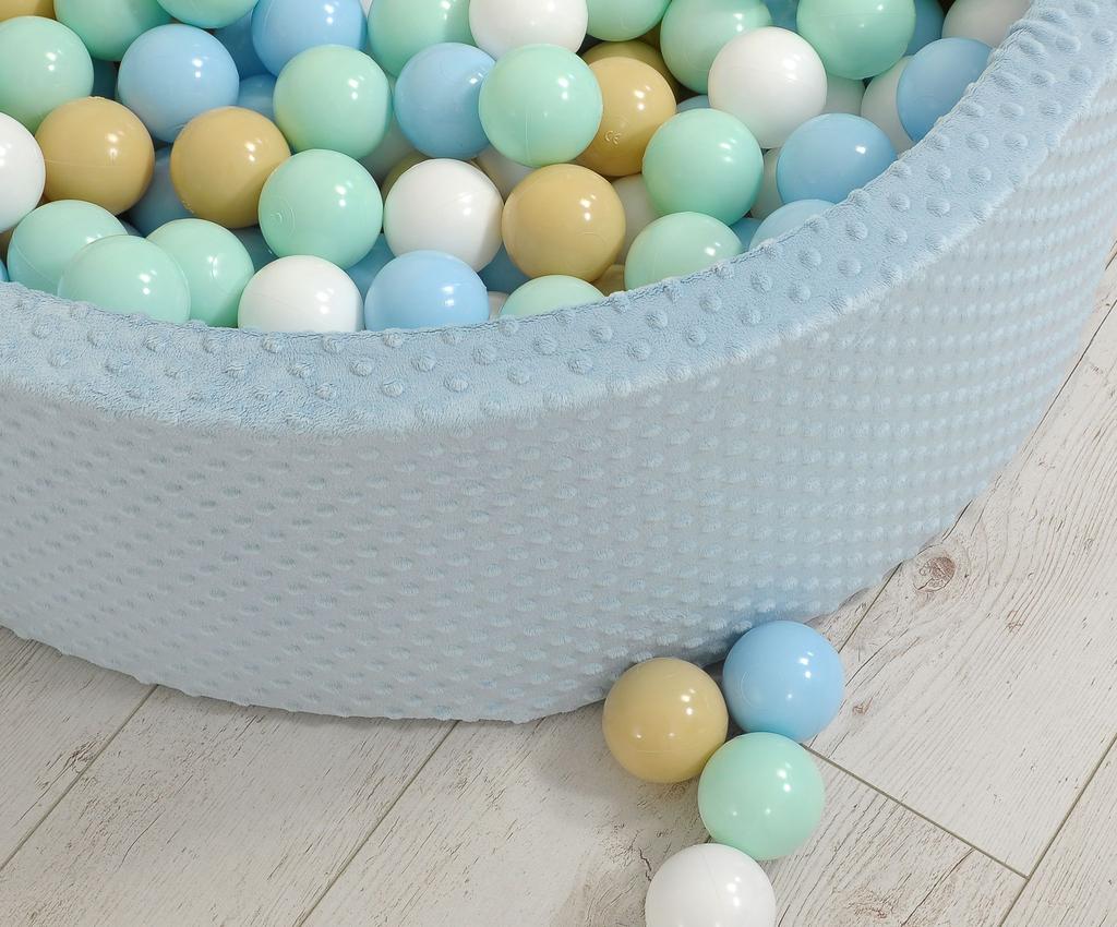 Minky dry pool H-30 cm with 300 balls - misty blue