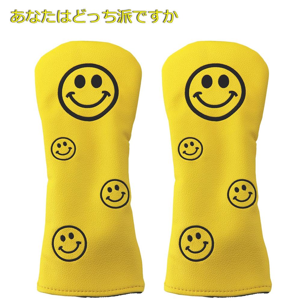 Golf Head Cover Driver 440cc 460cc Cover Wood Cover Utility UT Cover Set of 4 Single Item Waterproof Smile (Set of 4 White)