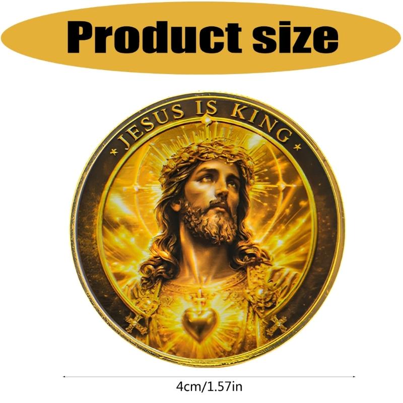 Christliches Segensmünze,Christliche Jesu Herausforderungsmünze Kreuze Gedenkmünze,Sammlerstück Religiöses Geschenk Unisex