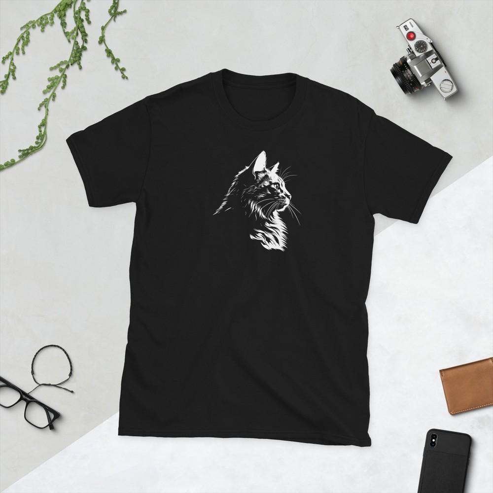 

Cat Tshirt Head Portrait Tee Kitty Cats Lover Pet TShirt Unisex Design Unisex T-Shirt XXXXL