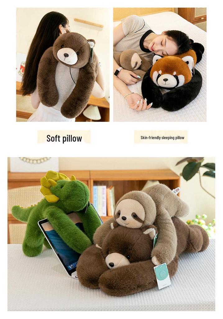 Soft Plush Pet Soothing Back Hug Doll - Cute Lying Pose, Perfect Birthday Gift