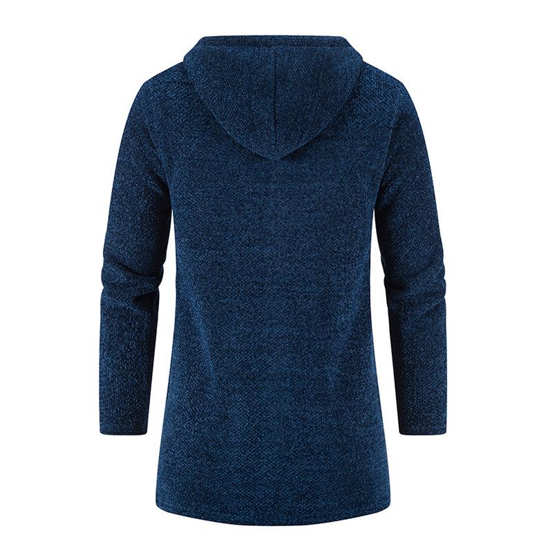 Men's 2024 Autumn/Winter Fleece-Lined Chenille Knit Cardigan & Trench Coat
